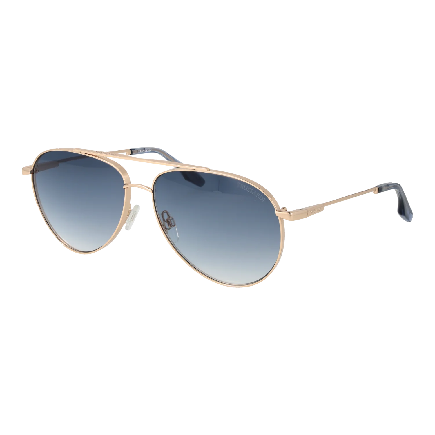 Trussardi Aviator sunglasses, Stainless steel frame, Trussardi Sunglasses TSM3015 04A 62 – Burghley & Co (Image 1)