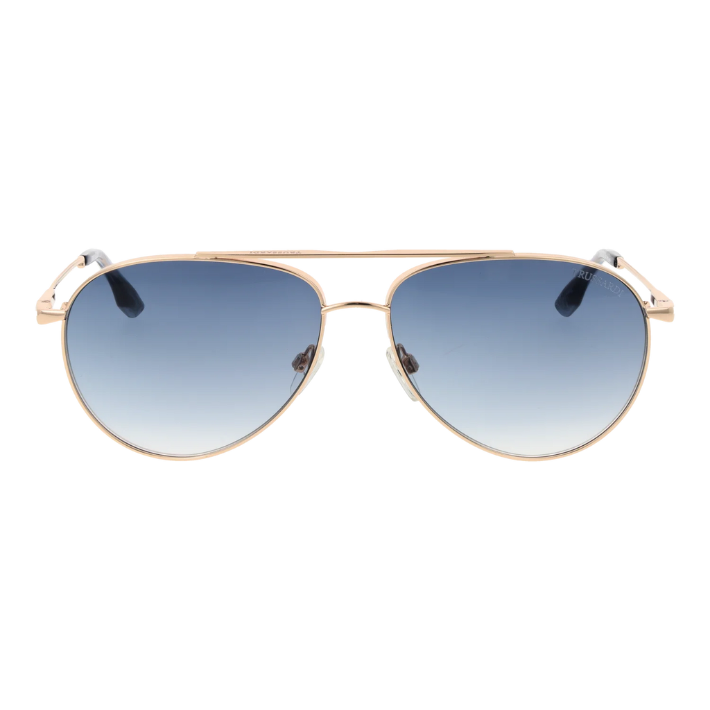 Trussardi Aviator sunglasses, Stainless steel frame, Trussardi Sunglasses TSM3015 04A 62 – Burghley & Co (Image 2)