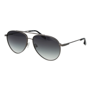 Trussardi Aviator sunglasses, Stainless steel frame, Trussardi Sunglasses TSM3015 02B 62 – Burghley & Co (Image 1)