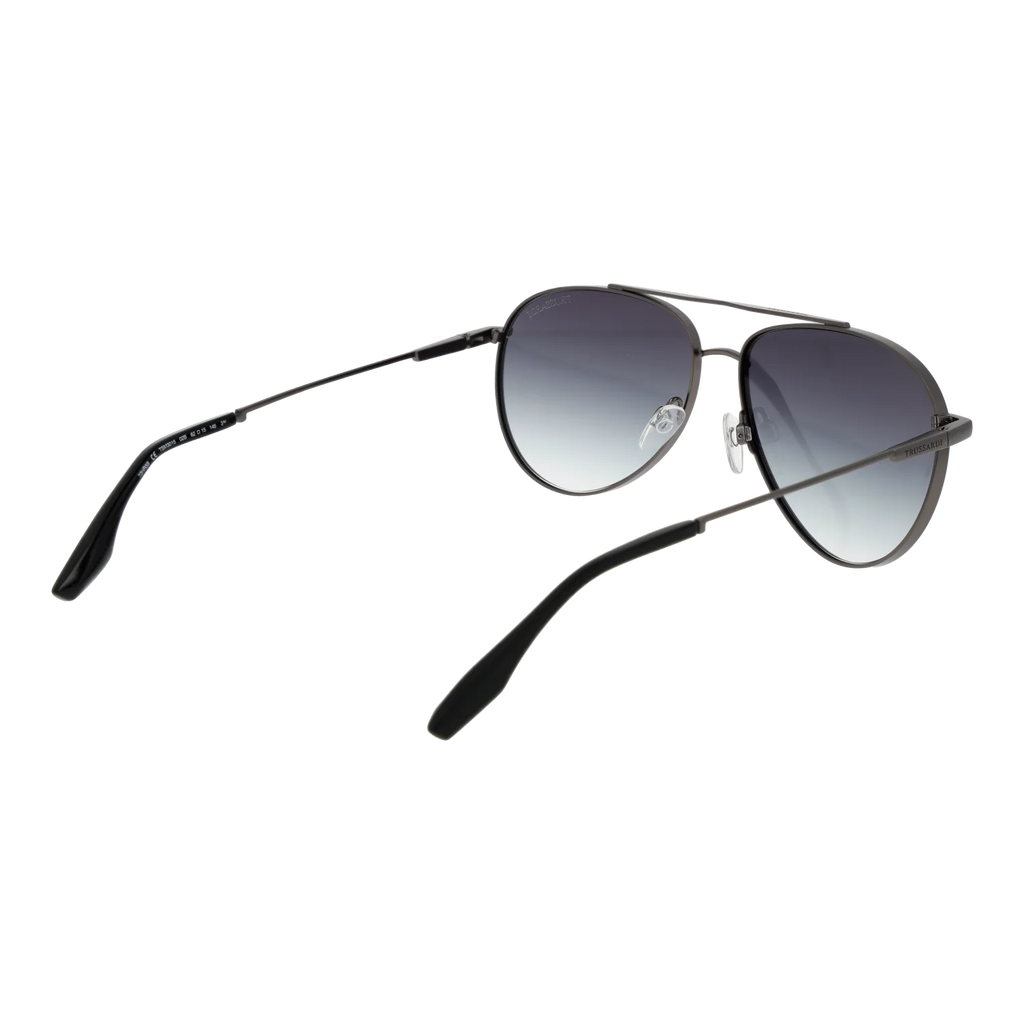 Trussardi Aviator sunglasses, Stainless steel frame, Trussardi Sunglasses TSM3015 02B 62 – Burghley & Co (Image 3)
