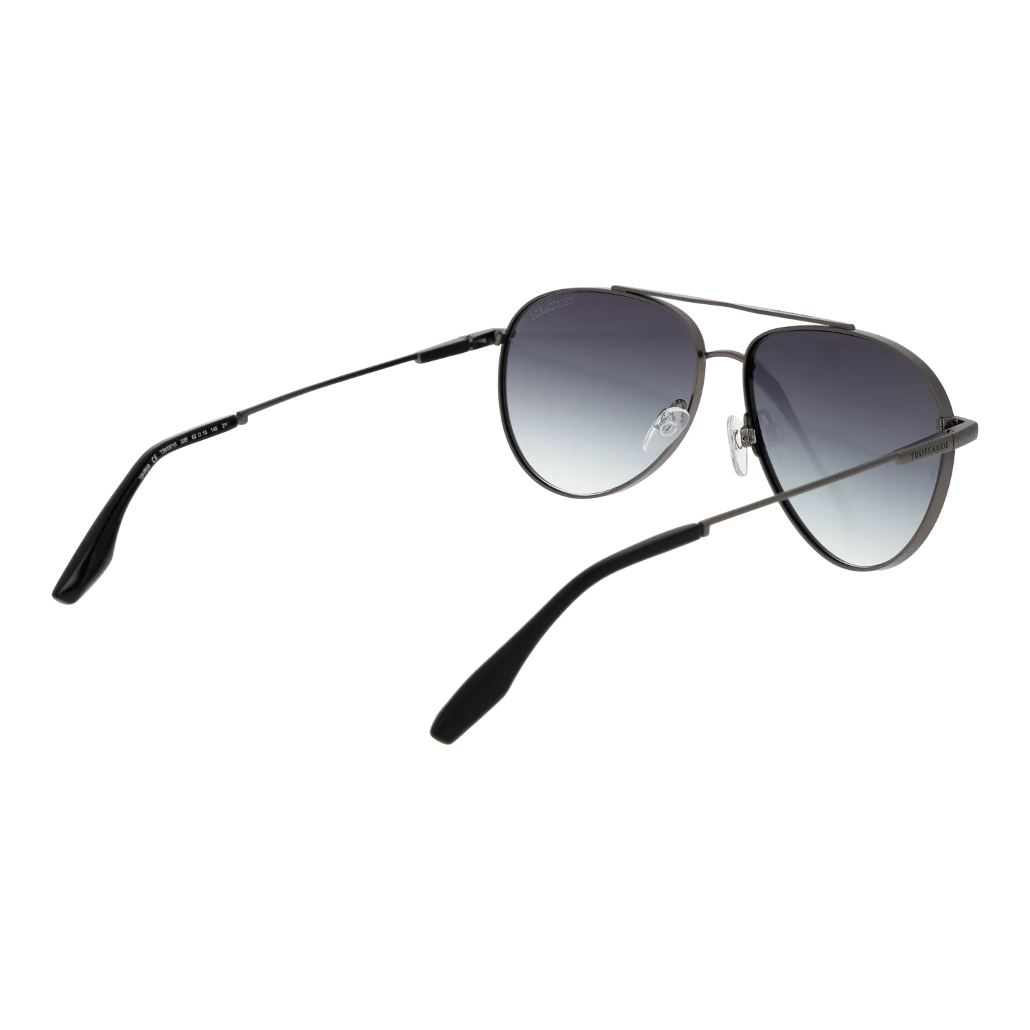 Trussardi Aviator sunglasses, Stainless steel frame, Trussardi Sunglasses TSM3015 02B 62 – Burghley & Co (Image 3)