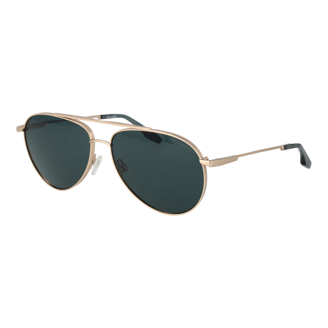 Trussardi Aviator sunglasses, Stainless steel frame, Trussardi Sunglasses TSM3015 04B 62 – Burghley & Co (Image 1)
