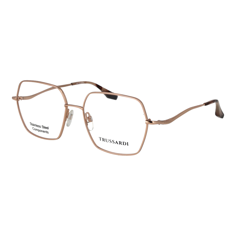 Trussardi Square glasses in  and , Stainless steel frame, Trussardi Optical Frames TSW1038 05A 56 – Burghley & Co (Image 1)
