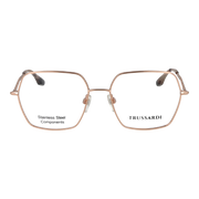 Trussardi Square glasses in  and , Stainless steel frame, Trussardi Optical Frames TSW1038 05A 56 – Burghley & Co (Image 2)