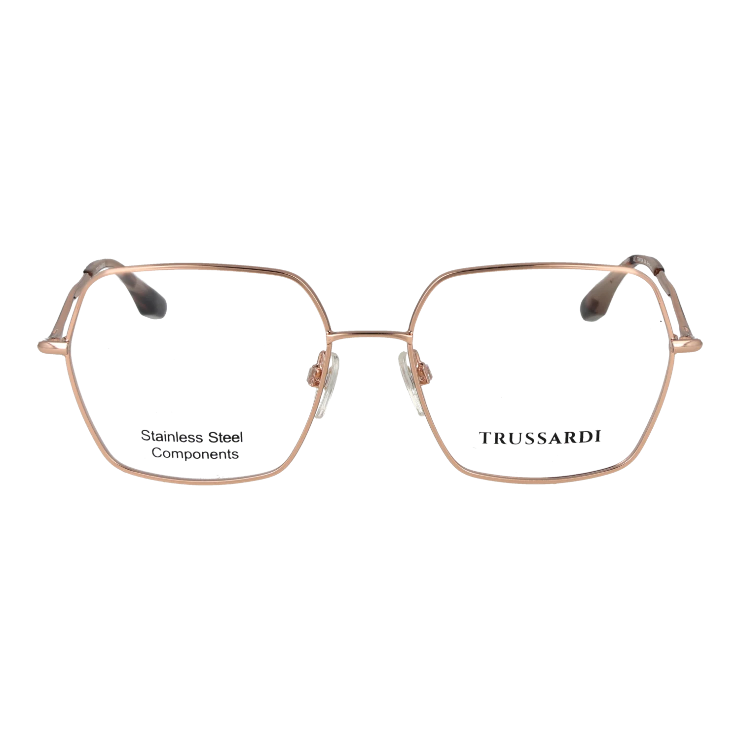 Trussardi Square glasses in  and , Stainless steel frame, Trussardi Optical Frames TSW1038 05A 56 – Burghley & Co (Image 2)