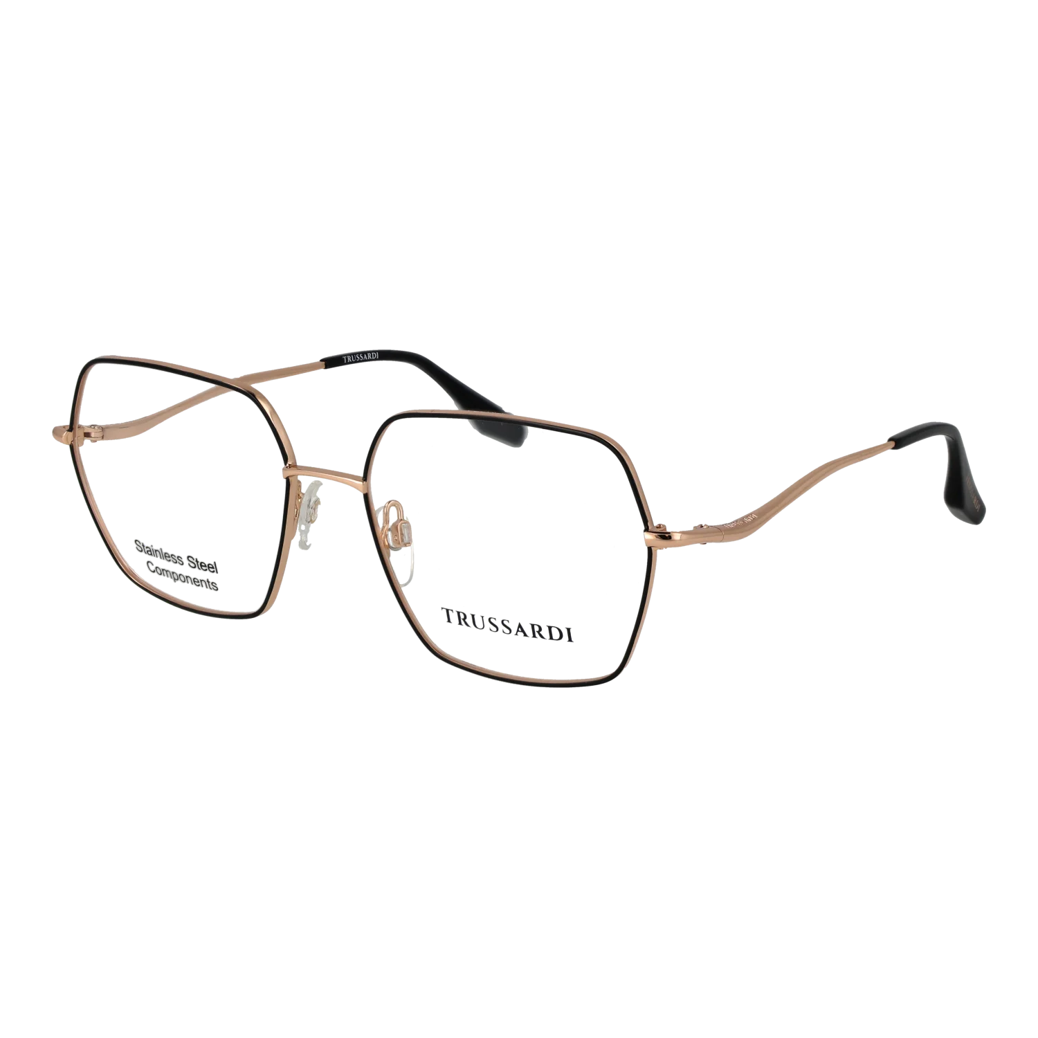 Trussardi Square glasses, Stainless steel frame, Trussardi Optical Frames TSW1038 09A 56 – Burghley & Co (Image 1)