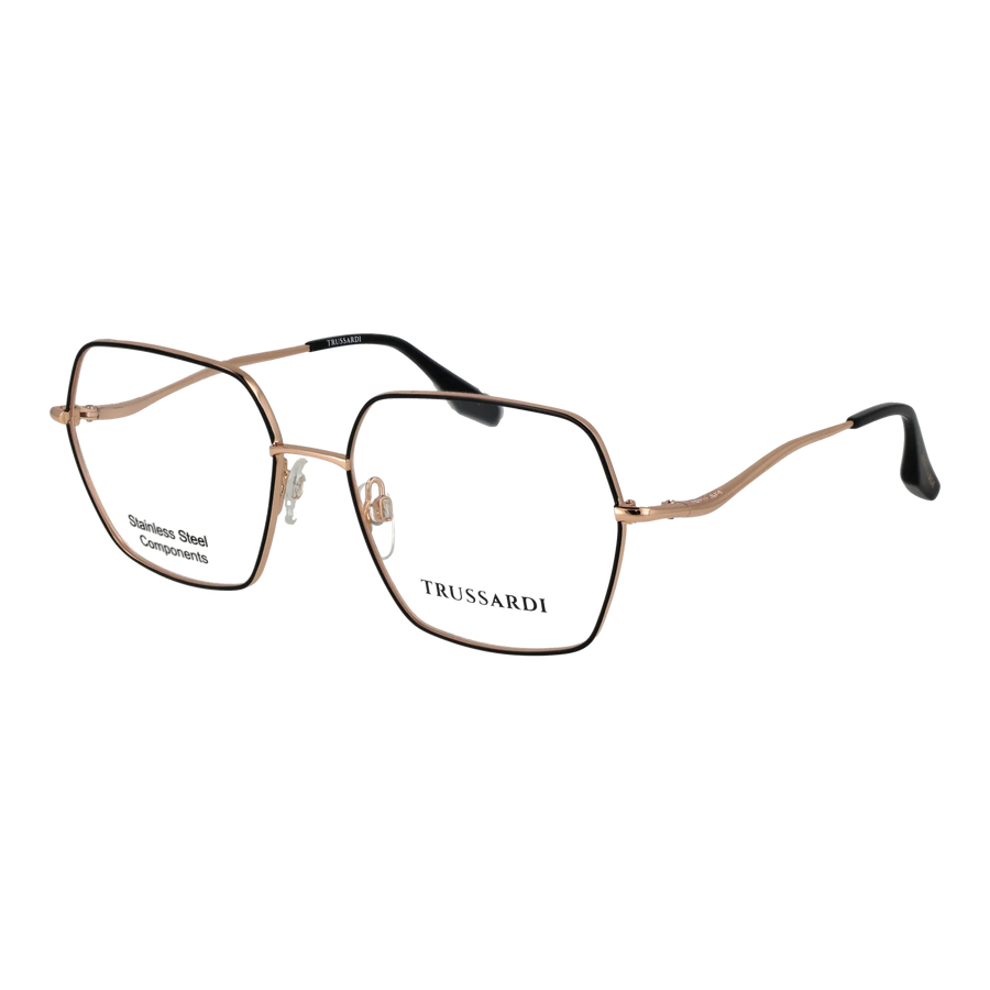 Trussardi Square glasses, Stainless steel frame, Trussardi Optical Frames TSW1038 09A 56 – Burghley & Co (Image 1)