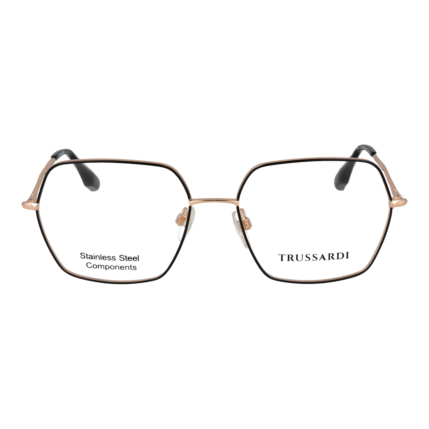 Trussardi Square glasses, Stainless steel frame, Trussardi Optical Frames TSW1038 09A 56 – Burghley & Co (Image 2)