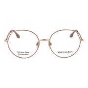 Trussardi Round glasses, Stainless steel frame, Trussardi Optical Frames TSW1039 01A 54 – Burghley & Co (Image 2)