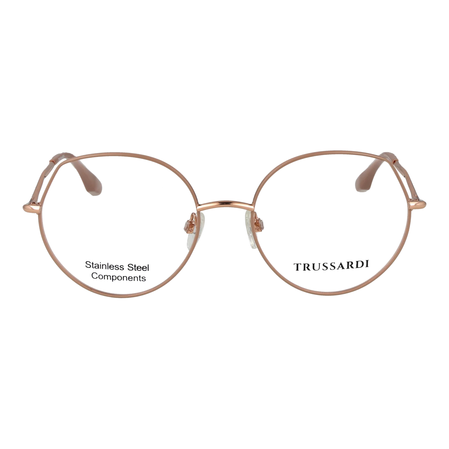 Trussardi Round glasses, Stainless steel frame, Trussardi Optical Frames TSW1039 01A 54 – Burghley & Co (Image 2)