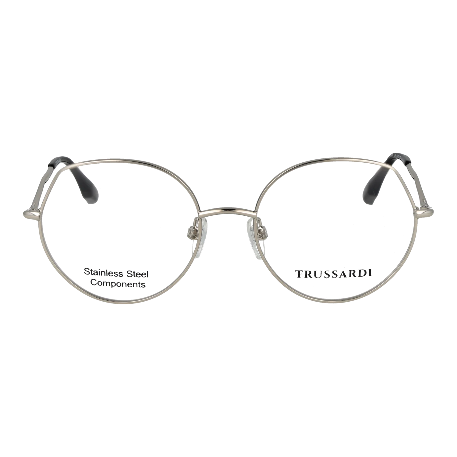 Trussardi Round glasses, Stainless steel frame, Trussardi Optical Frames TSW1039 03A 54 – Burghley & Co (Image 2)