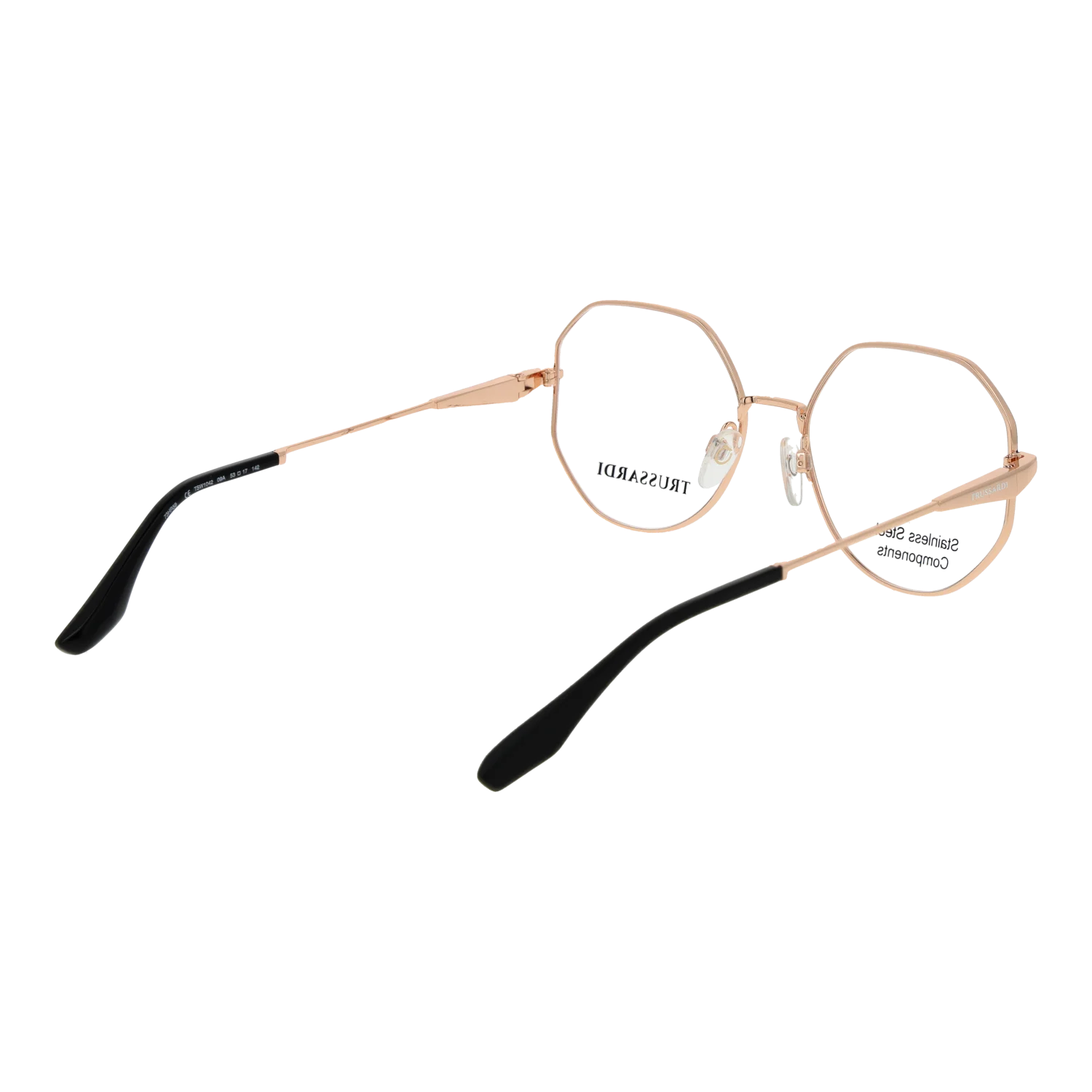 Trussardi glasses, Stainless steel frame, Trussardi Optical Frames TSW1042 09A 53 – Burghley & Co (Image 3)