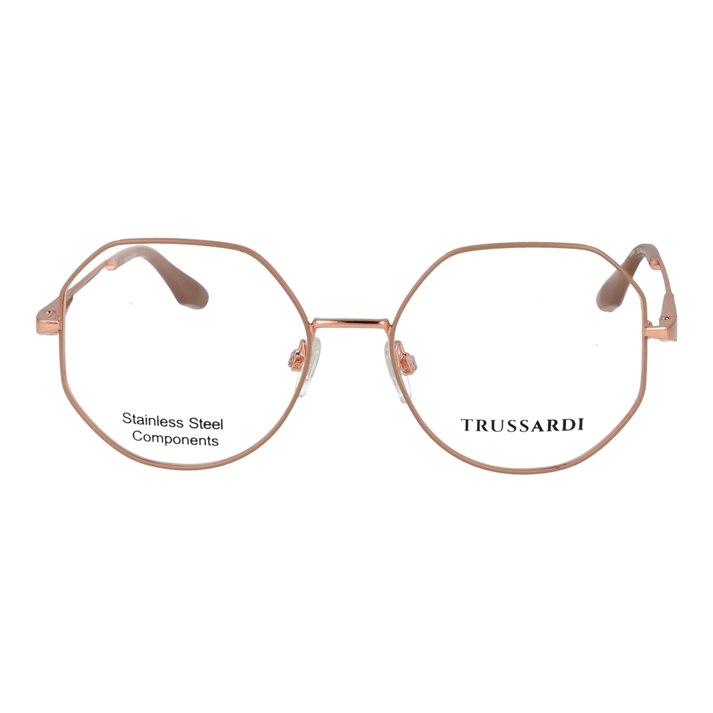 Trussardi Round glasses, Stainless steel frame, Trussardi Optical Frames TSW1042 01A 53 – Burghley & Co (Image 2)