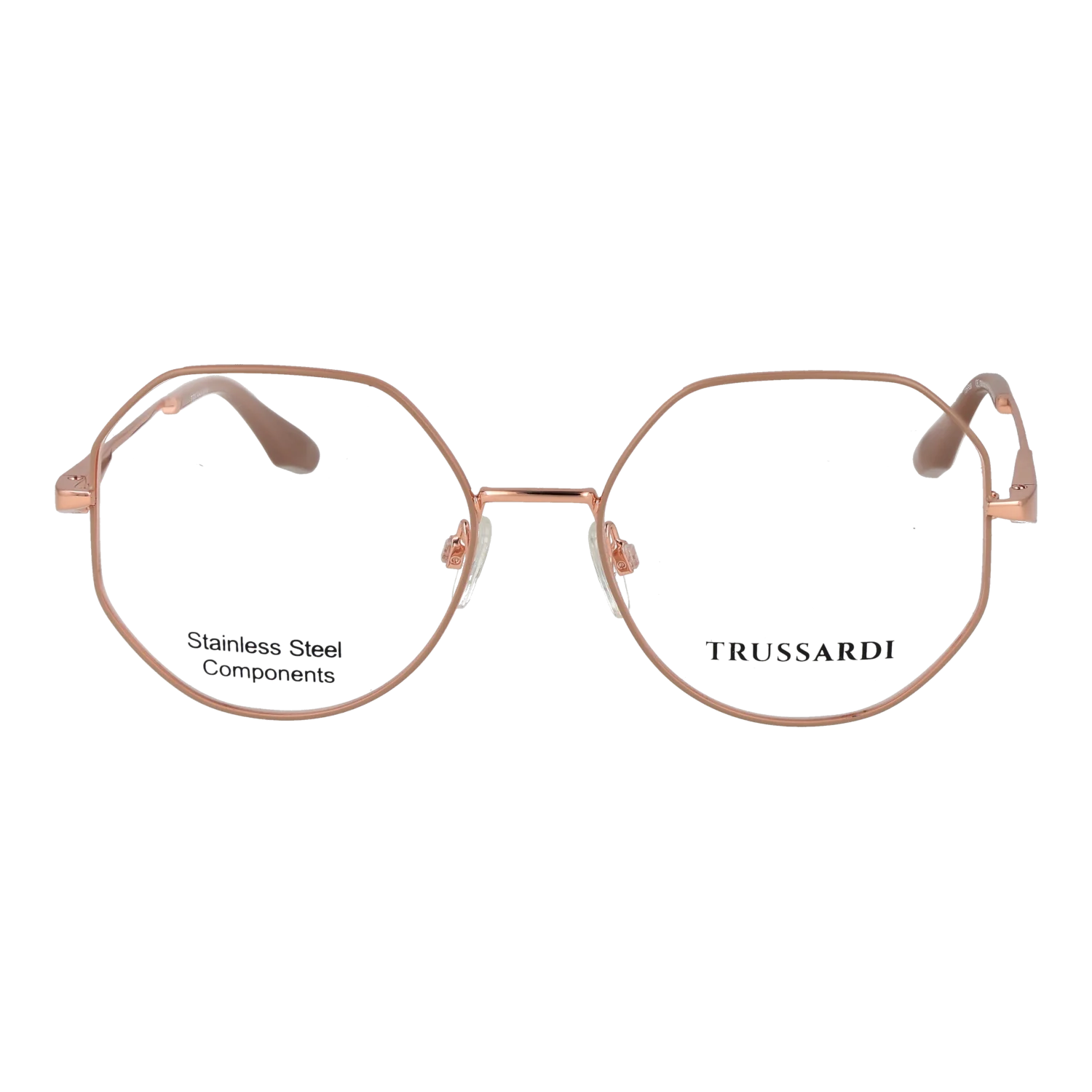 Trussardi Round glasses, Stainless steel frame, Trussardi Optical Frames TSW1042 01A 53 – Burghley & Co (Image 2)
