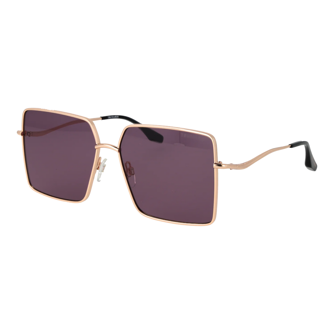 Trussardi Square sunglasses, Stainless steel frame, Trussardi Sunglasses TSW3010 04A 59 – Burghley & Co (Image 1)