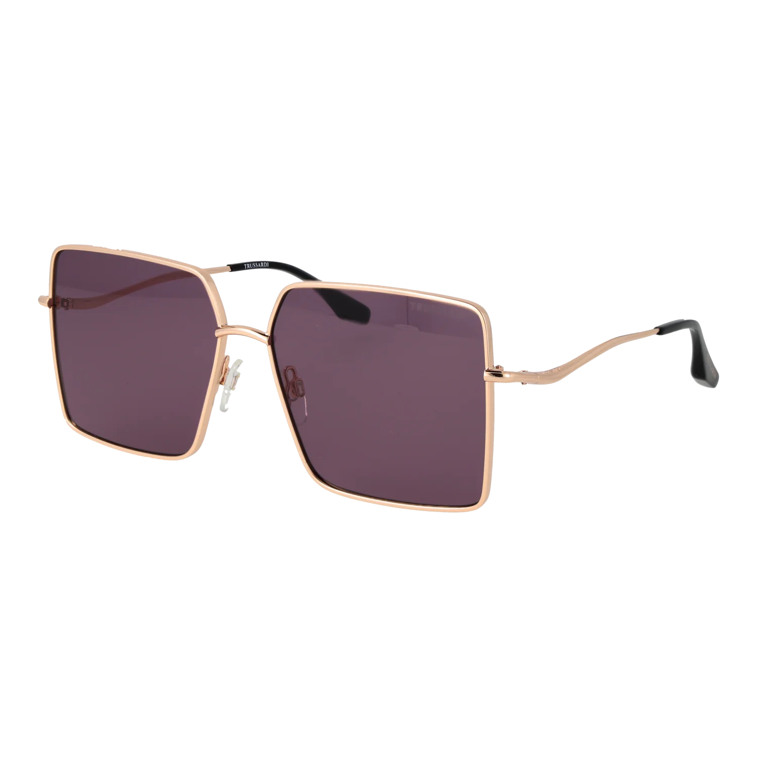 Trussardi Square sunglasses, Stainless steel frame, Trussardi Sunglasses TSW3010 04A 59 – Burghley & Co (Image 1)