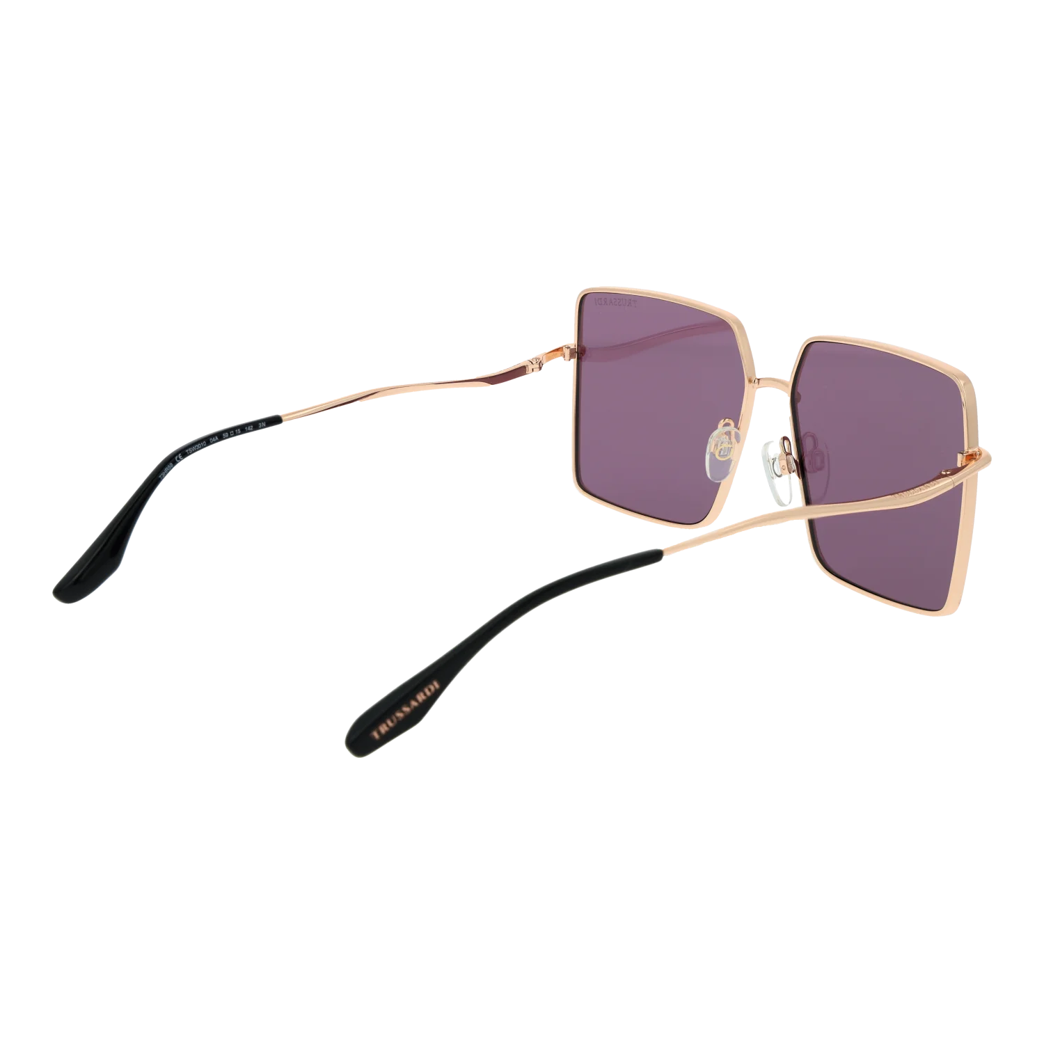 Trussardi Square sunglasses, Stainless steel frame, Trussardi Sunglasses TSW3010 04A 59 – Burghley & Co (Image 3)