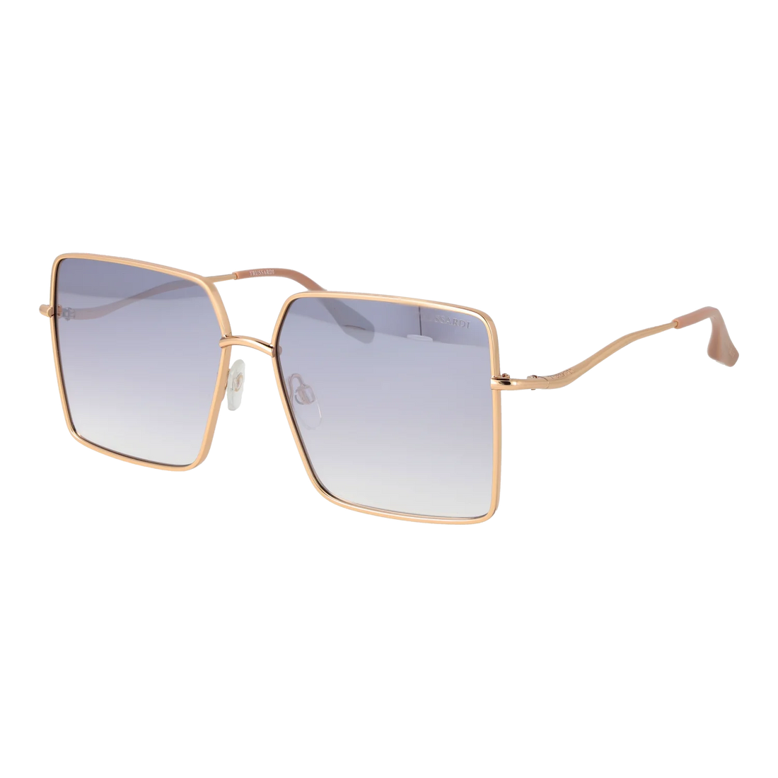 Trussardi Square sunglasses, Stainless steel frame, Trussardi Sunglasses TSW3010 04B 59 – Burghley & Co (Image 1)