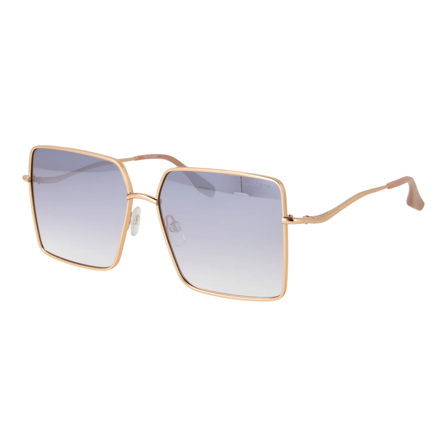 Trussardi Square sunglasses, Stainless steel frame, Trussardi Sunglasses TSW3010 04B 59 – Burghley & Co (Image 1)