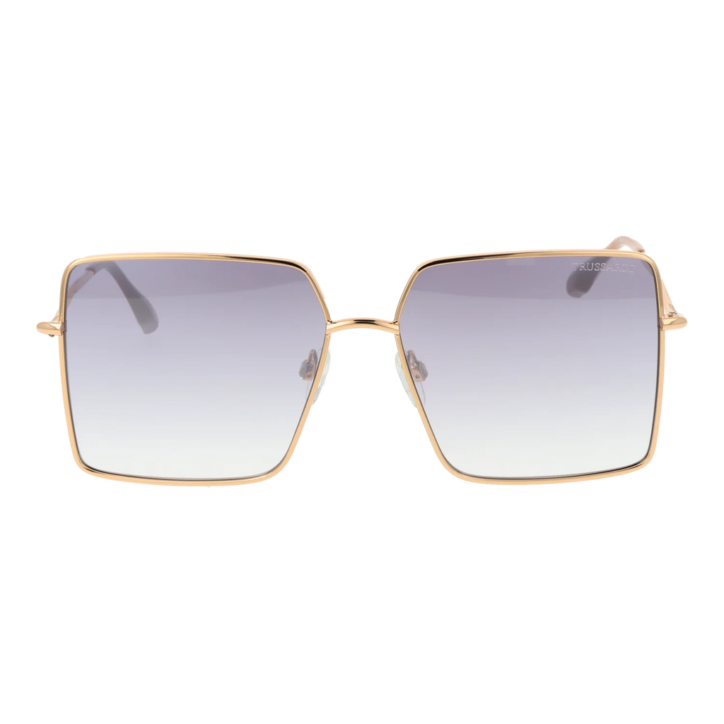Trussardi Square sunglasses, Stainless steel frame, Trussardi Sunglasses TSW3010 04B 59 – Burghley & Co (Image 2)