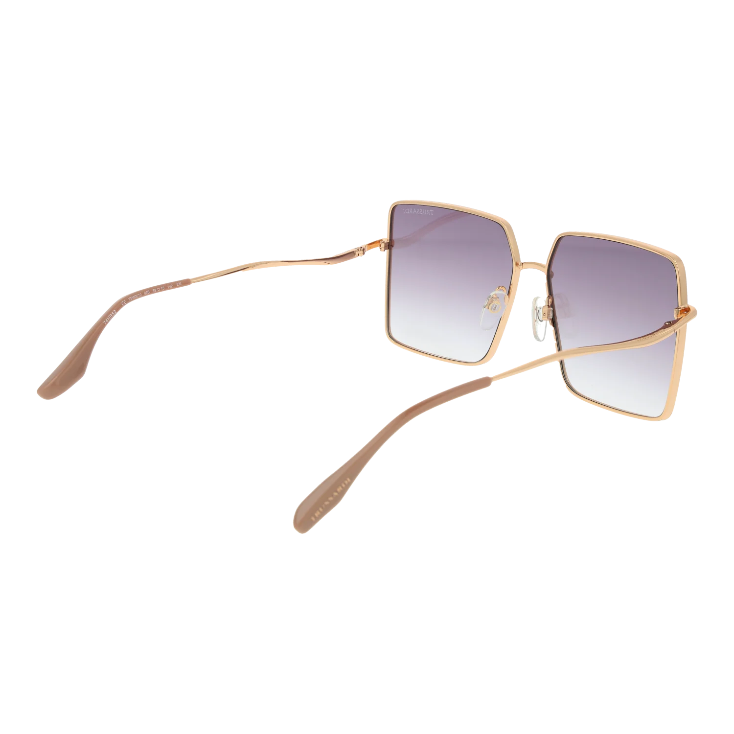 Trussardi Square sunglasses, Stainless steel frame, Trussardi Sunglasses TSW3010 04B 59 – Burghley & Co (Image 3)