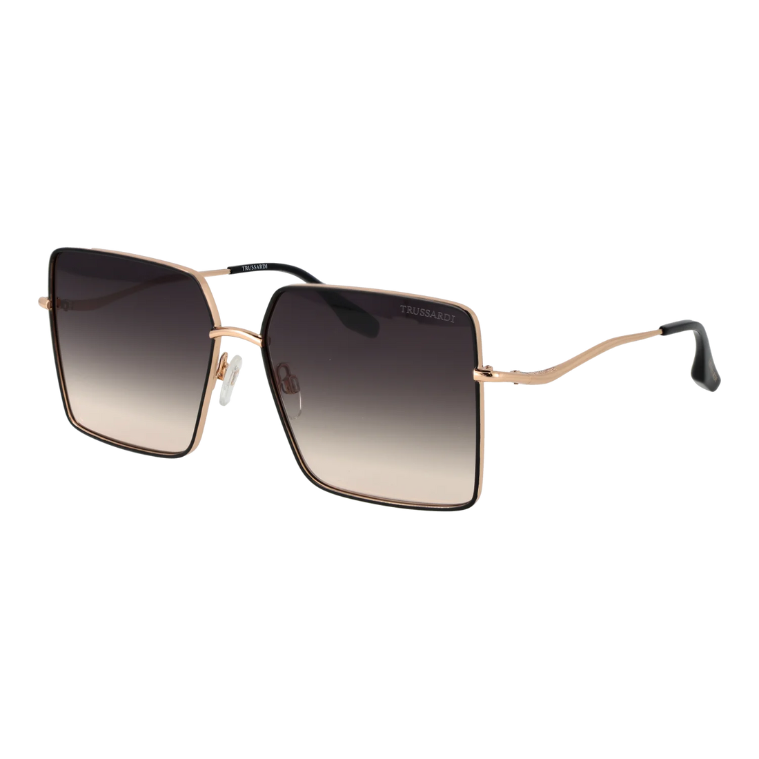 Trussardi Square sunglasses, Stainless steel frame, Trussardi Sunglasses TSW3010 09A 59 – Burghley & Co (Image 1)