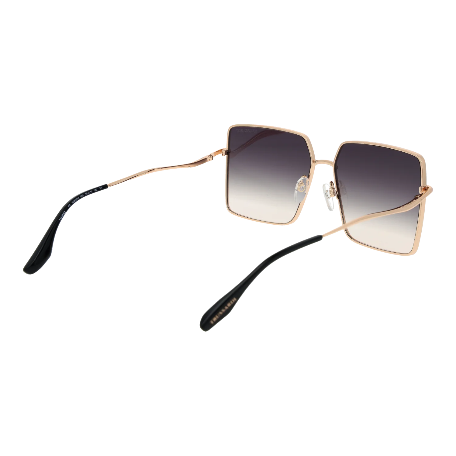 Trussardi Square sunglasses, Stainless steel frame, Trussardi Sunglasses TSW3010 09A 59 – Burghley & Co (Image 3)