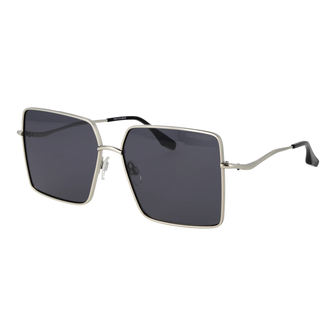 Trussardi Square sunglasses, Stainless steel frame, Trussardi Sunglasses TSW3010 03A 59 – Burghley & Co (Image 1)