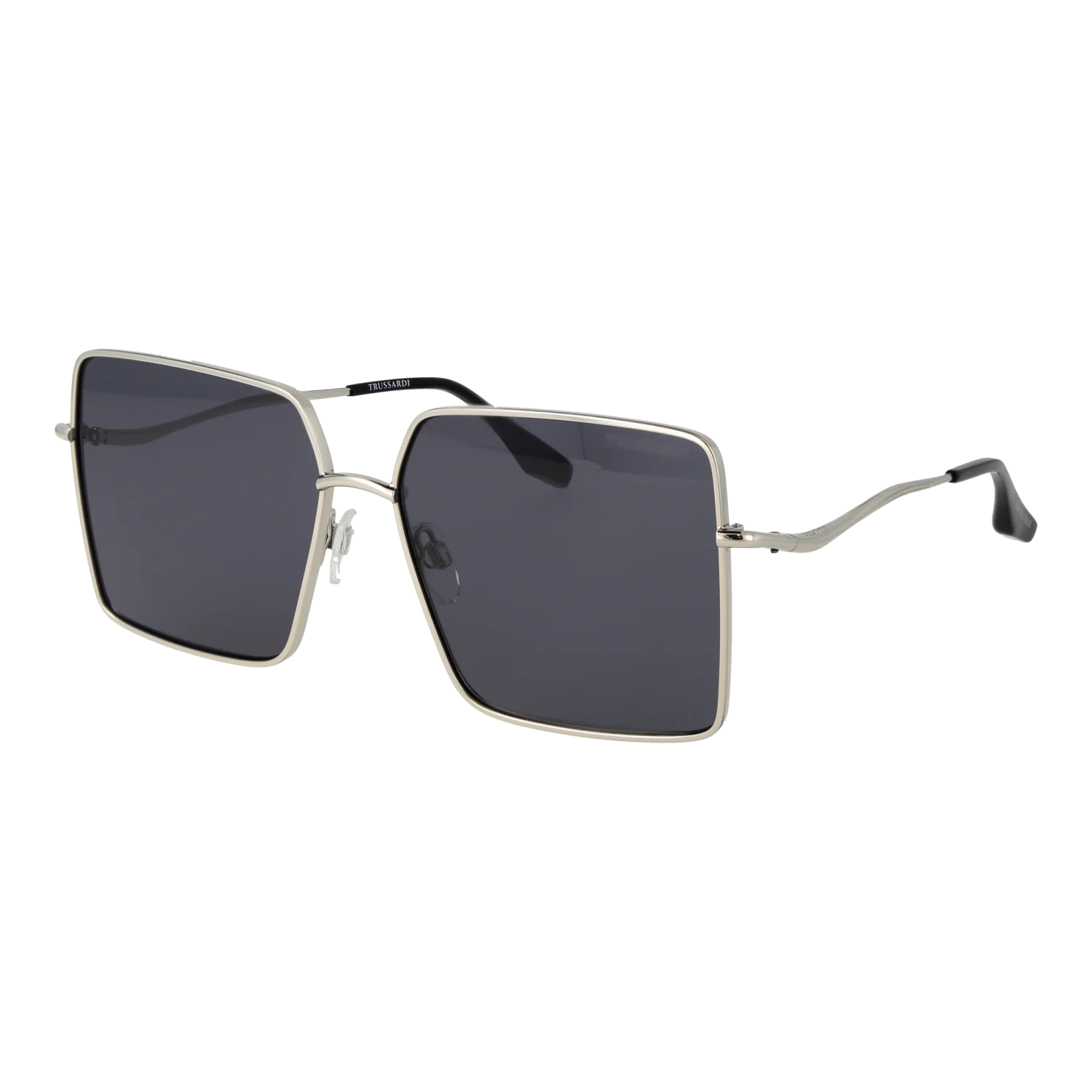 Trussardi Square sunglasses, Stainless steel frame, Trussardi Sunglasses TSW3010 03A 59 – Burghley & Co (Image 1)