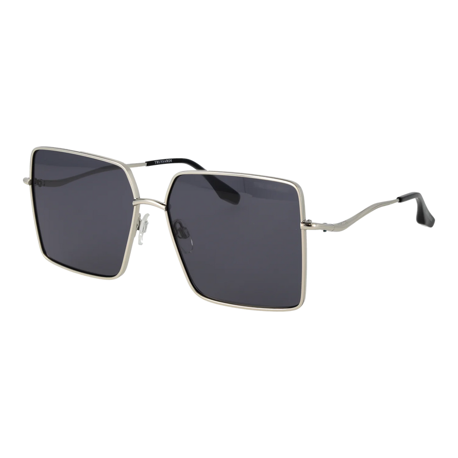 Trussardi Square sunglasses, Stainless steel frame, Trussardi Sunglasses TSW3010 03A 59 – Burghley & Co (Image 1)