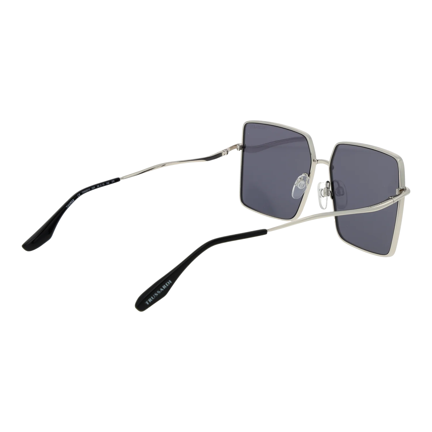 Trussardi Square sunglasses, Stainless steel frame, Trussardi Sunglasses TSW3010 03A 59 – Burghley & Co (Image 3)