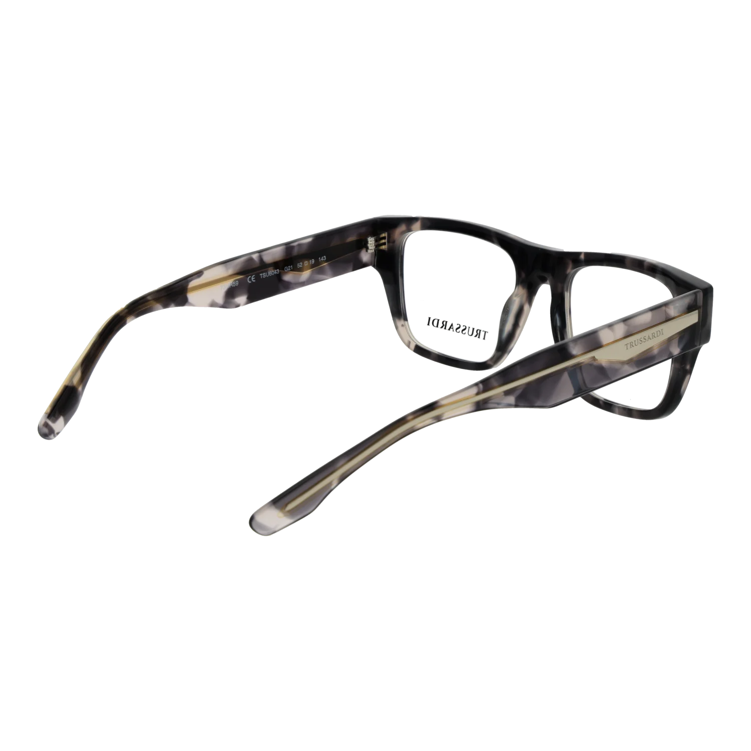 Trussardi Square glasses, Acetate frame, Trussardi Optical Frames TSU6043 G21 52 – Burghley & Co (Image 3)