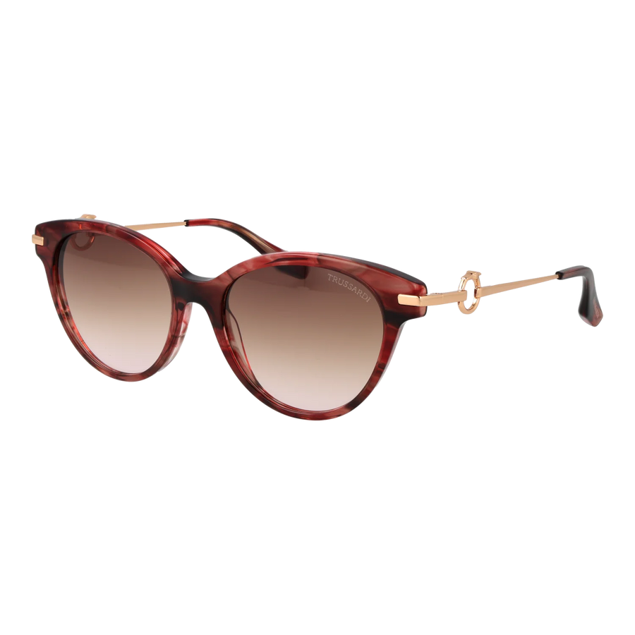 Trussardi Round sunglasses, Acetate frame, Trussardi Sunglasses TSW9025 E03 55 – Burghley & Co (Image 1)