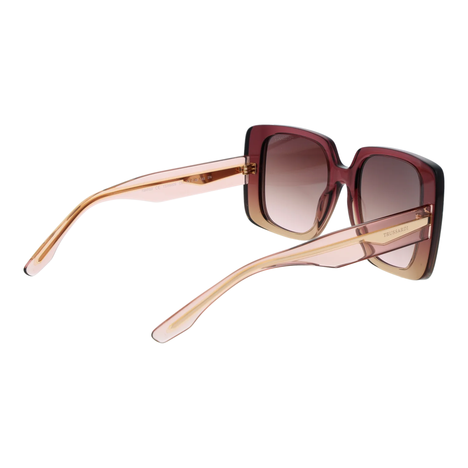 Trussardi Square sunglasses, Acetate frame, Trussardi Sunglasses TSW9029 C01 53 – Burghley & Co (Image 3)