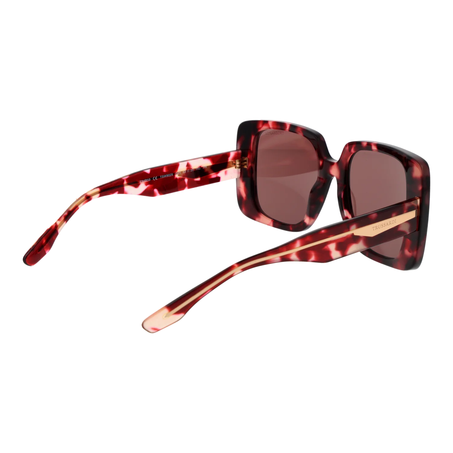 Trussardi Square sunglasses, Acetate frame, Trussardi Sunglasses TSW9029 G21 53 – Burghley & Co (Image 3)