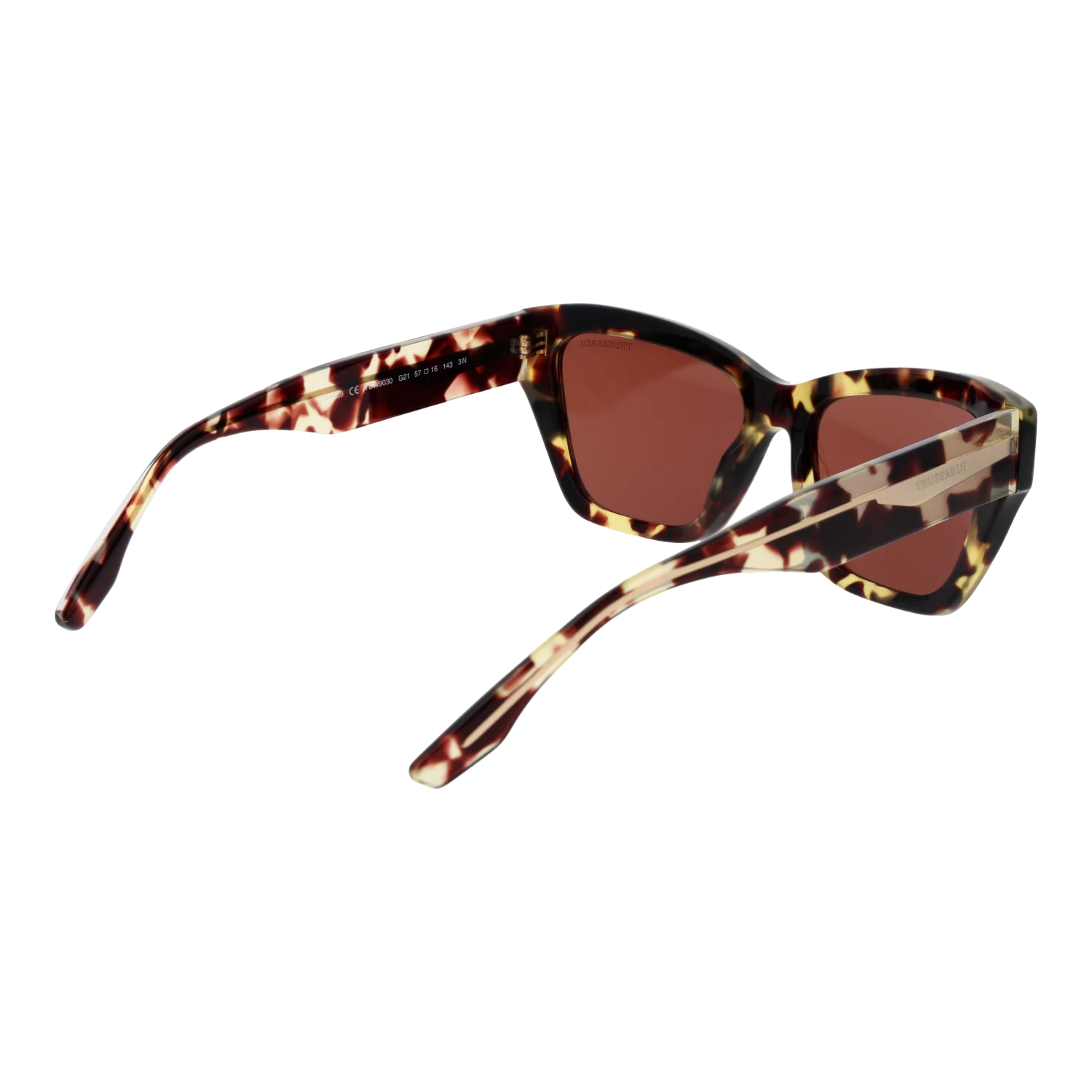 Trussardi Cat-eye sunglasses, Acetate frame, Trussardi Sunglasses TSW9030 G21 57 – Burghley & Co (Image 3)