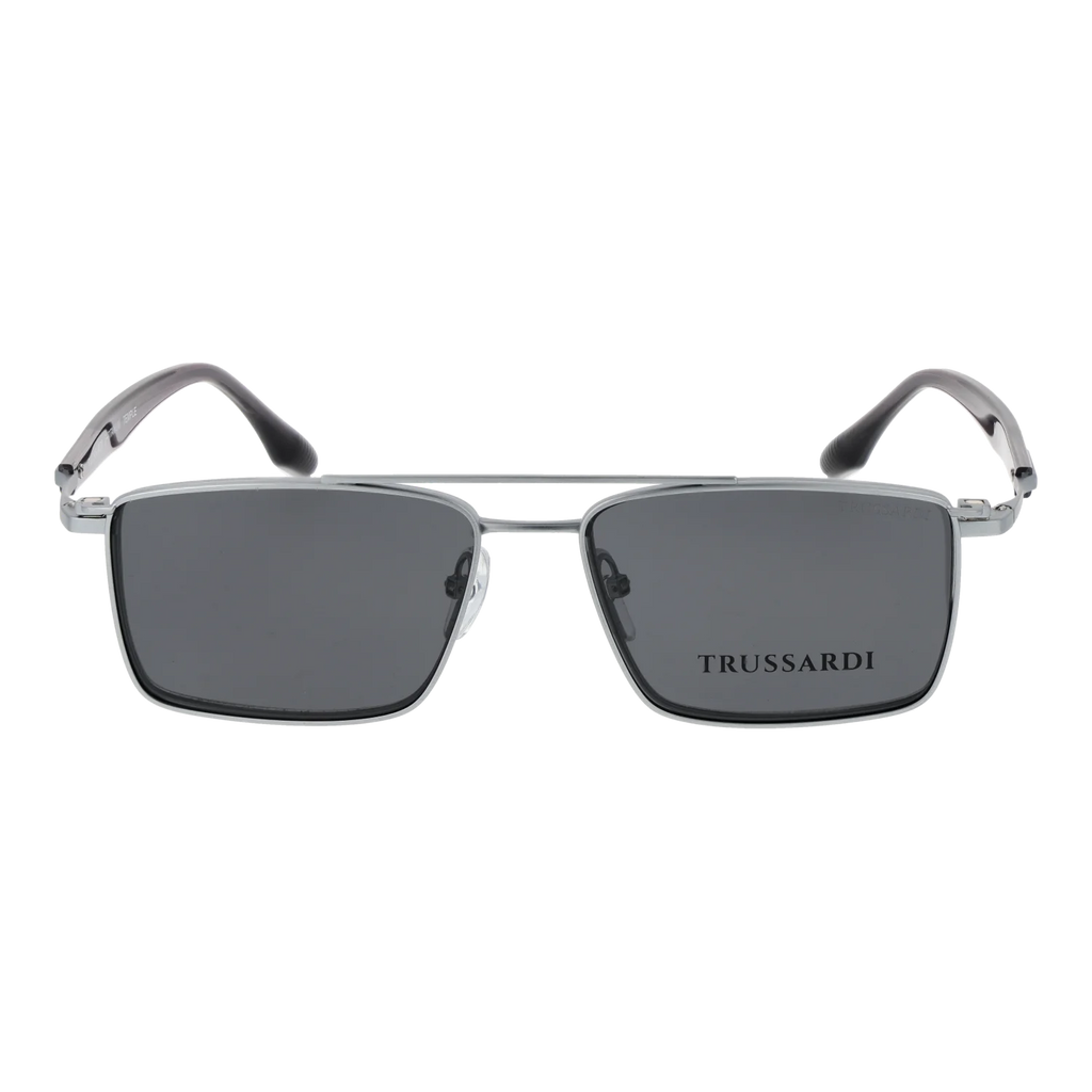 Trussardi Rectangle sunglasses, Titanium frame, Trussardi Frames with Sunglasses-Clips TSM1047GT 03A 54 & TSM1047GT 03AG 54 – Burghley & Co…