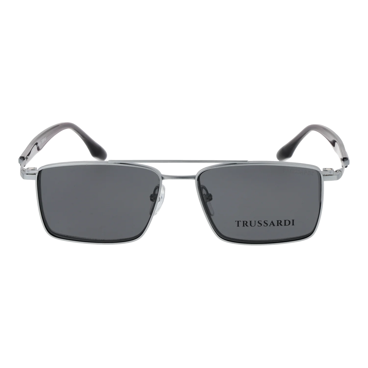 Trussardi Rectangle sunglasses, Titanium frame, Trussardi Frames with Sunglasses-Clips TSM1047GT 03A 54 & TSM1047GT 03AG 54 – Burghley & Co…