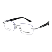 Trussardi Rectangle glasses, Stainless steel frame, Trussardi Optical Frames TSM1051T 03A 54 – Burghley & Co (Image 1)