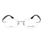 Trussardi Rectangle glasses, Stainless steel frame, Trussardi Optical Frames TSM1051T 03A 54 – Burghley & Co (Image 2)