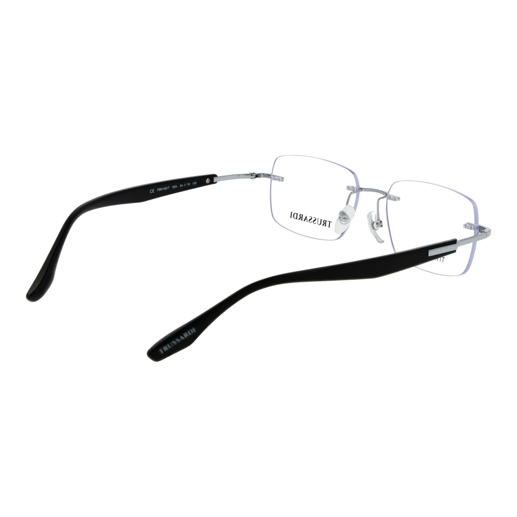 Trussardi Rectangle glasses, Stainless steel frame, Trussardi Optical Frames TSM1051T 03A 54 – Burghley & Co (Image 3)