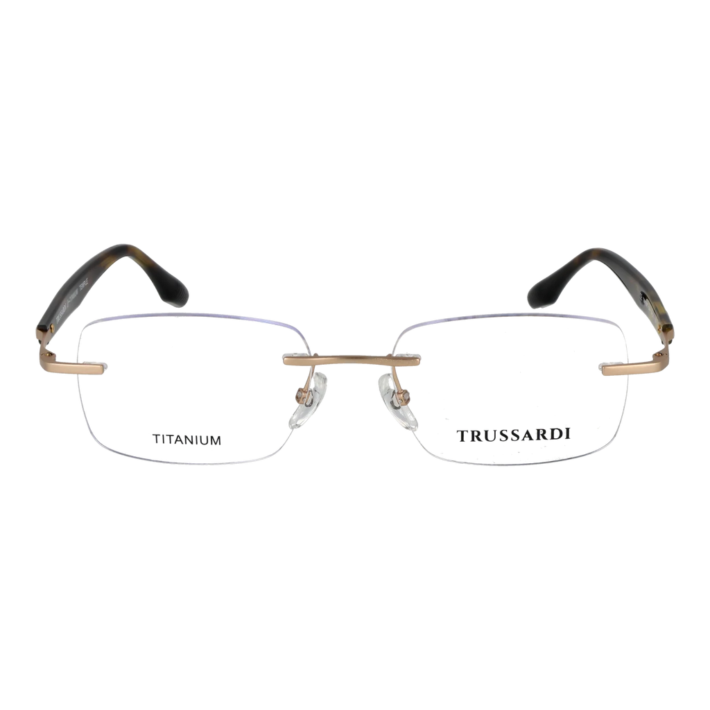 Trussardi Rectangle glasses, Stainless steel frame, Trussardi Optical Frames TSM1051T 04A 54 – Burghley & Co (Image 2)