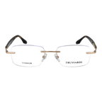 Trussardi Rectangle glasses, Stainless steel frame, Trussardi Optical Frames TSM1051T 04A 54 – Burghley & Co (Image 2)