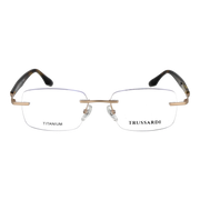 Trussardi Rectangle glasses, Stainless steel frame, Trussardi Optical Frames TSM1051T 04A 54 – Burghley & Co (Image 2)