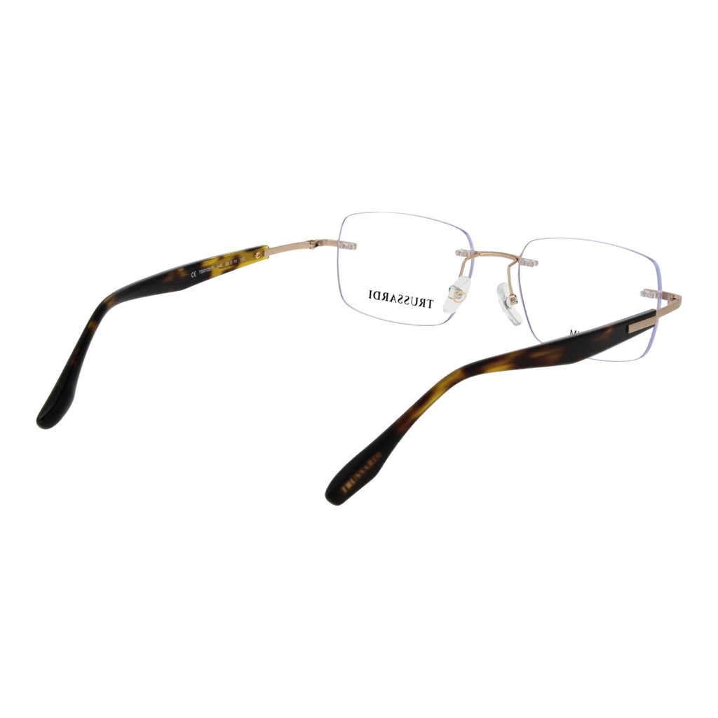 Trussardi Rectangle glasses, Stainless steel frame, Trussardi Optical Frames TSM1051T 04A 54 – Burghley & Co (Image 3)