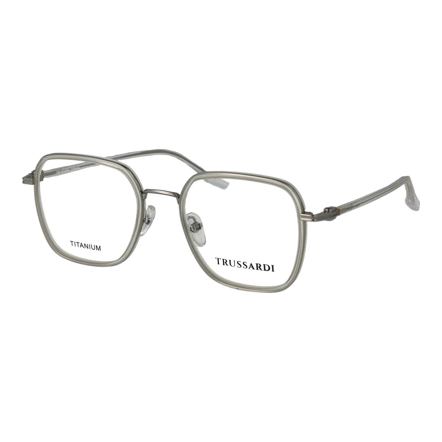 Trussardi Square glasses, Titanium frame, Trussardi Optical Frames TSU1020T T02 52 – Burghley & Co (Image 1)