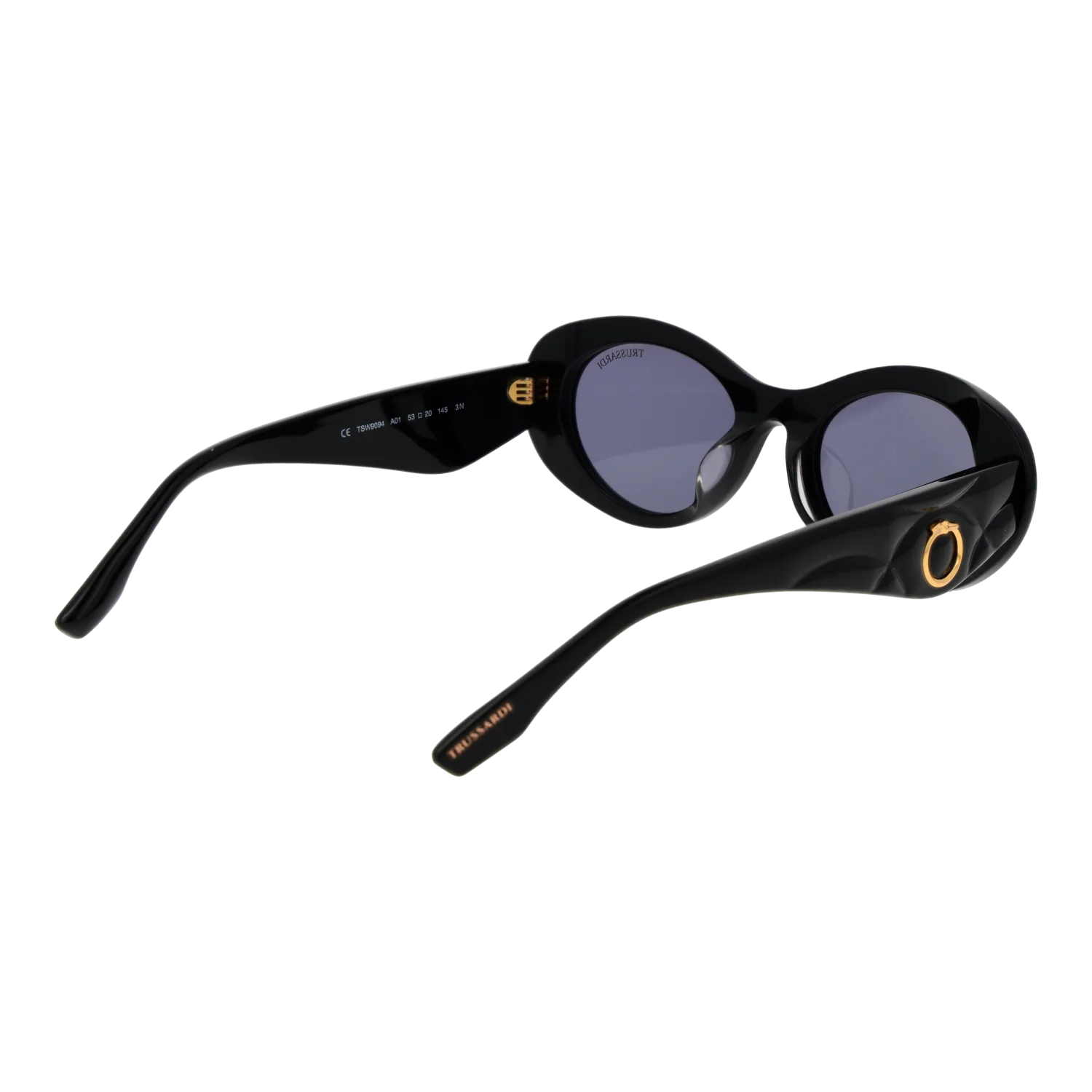 Trussardi Oval sunglasses, Acetate frame, Trussardi Sunglasses TSW9094 A01 53 – Burghley & Co (Image 3)