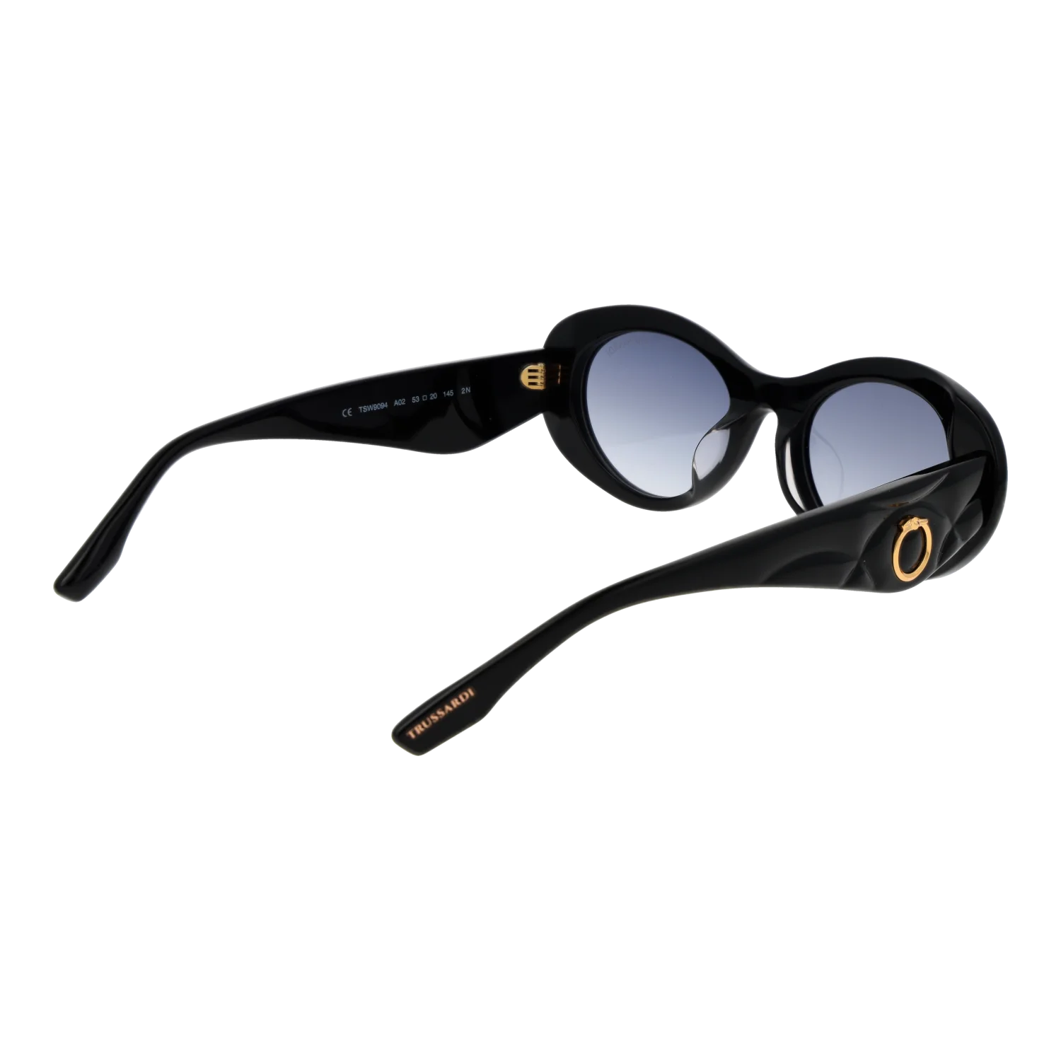 Trussardi Oval sunglasses, Acetate frame, Trussardi Sunglasses TSW9094 A02 53 – Burghley & Co (Image 3)