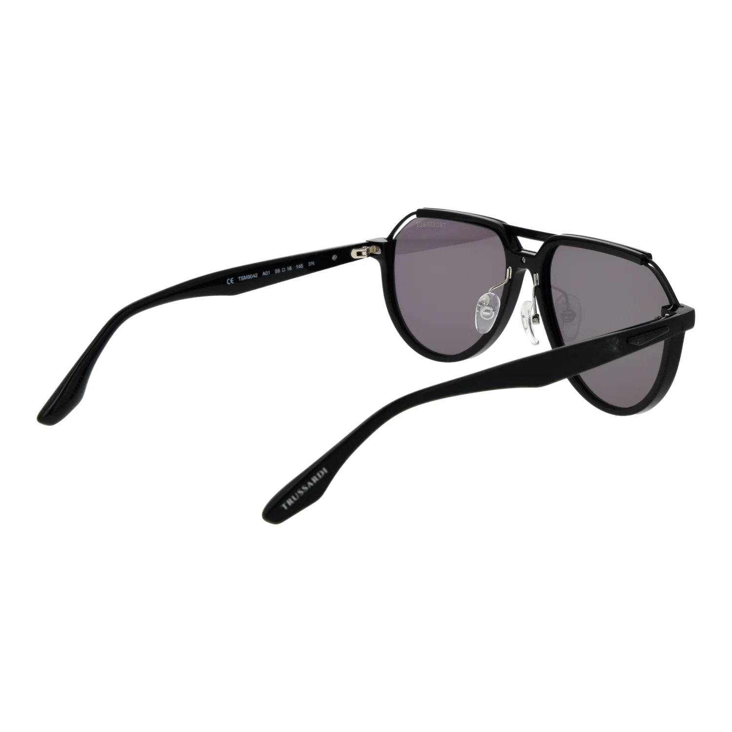 Trussardi Aviator sunglasses, Acetate frame, Trussardi Sunglasses TSM9042 A01 59 – Burghley & Co (Image 3)