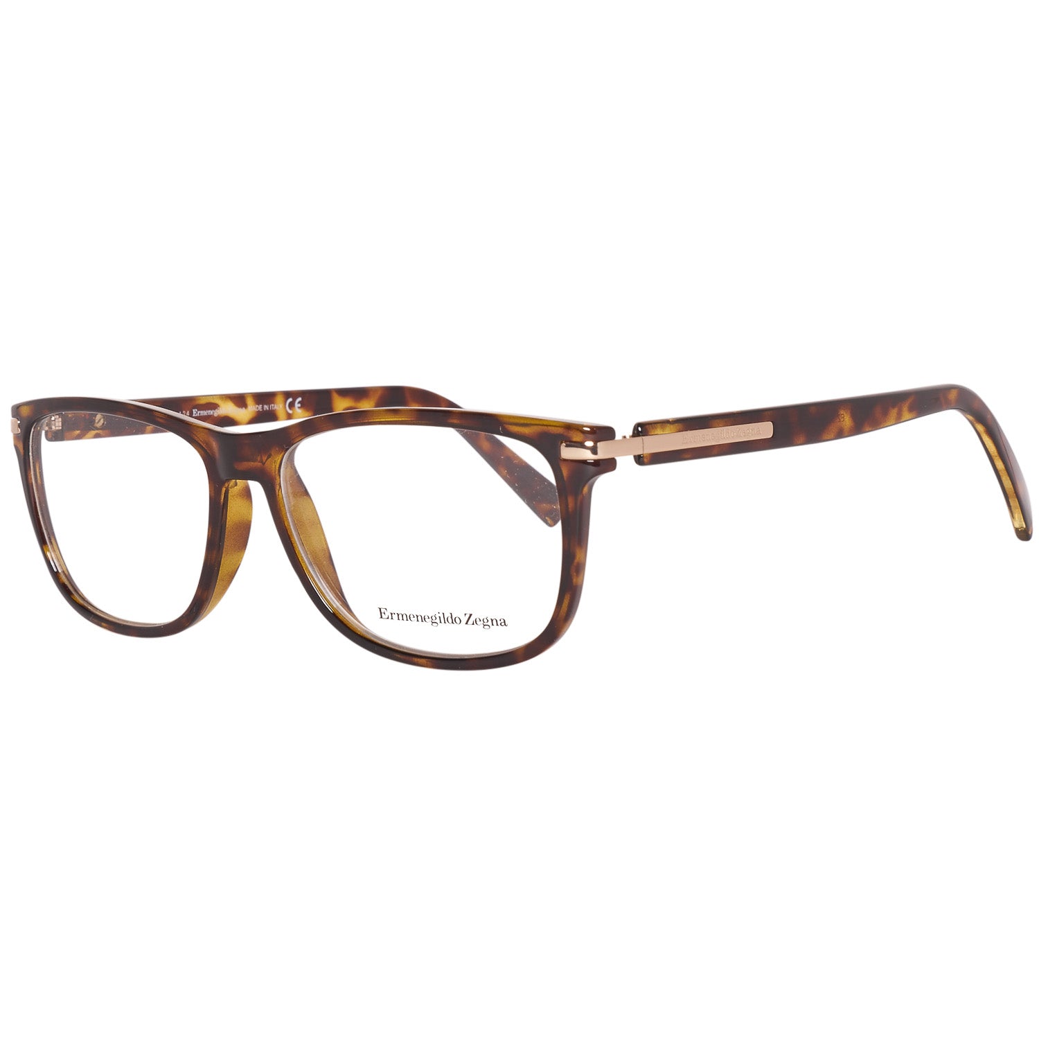 Ermenegildo Zegna Rectangle glasses in Brown with Plastic frame, model Ermenegildo Zegna Optical Frames EZ5005 55052, from Burghley & Co – Luxury eyewear UK